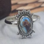 Golden Hills Turquoise Size US 6 925 Sterling Silver Ring (REXT145-52)