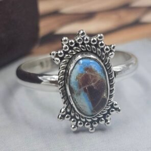 Golden Hills Turquoise Size US 6 925 Sterling Silver Ring (REXT145-52)