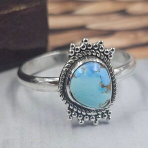 Golden Hills Turquoise Size US 9 925 Sterling Silver Ring (REXT145-36)