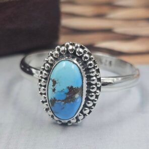 Golden Hills Turquoise Size US 10 925 Sterling Silver Ring (REXT145-58)