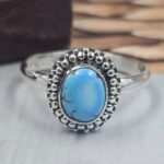 Golden Hills Turquoise Size US 9 925 Sterling Silver Ring (REXT145-66)
