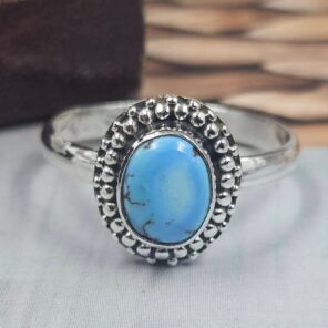 Golden Hills Turquoise Size US 9 925 Sterling Silver Ring (REXT145-66)