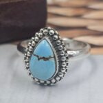 Golden Hills Turquoise Size US 6 925 Sterling Silver Ring (REXT145-81)