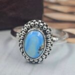 Golden Hills Turquoise Size US 7 925 Sterling Silver Ring (REXT145-75)