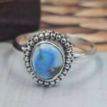 Golden Hills Turquoise Size US 10 925 Sterling Silver Ring (REXT145-59)