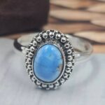 Golden Hills Turquoise Size US 6 925 Sterling Silver Ring (REXT145-82)