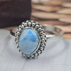 Golden Hills Turquoise Size US 8 925 Sterling Silver Ring (REXT145-71)