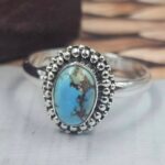 Golden Hills Turquoise Size US 8 925 Sterling Silver Ring (REXT145-69)