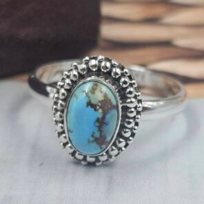 Golden Hills Turquoise Size US 8 925 Sterling Silver Ring (REXT145-69)