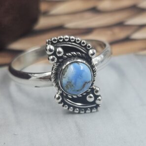Golden Hills Turquoise Size US 8 925 Sterling Silver Ring (REXT106-96)