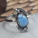 Golden Hills Turquoise Size US 7 925 Sterling Silver Ring (REXT106-90)