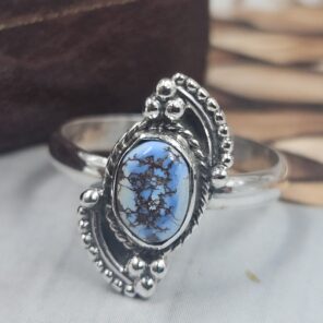 Golden Hills Turquoise Size US 7 925 Sterling Silver Ring (REXT106-91)