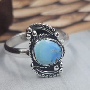 Golden Hills Turquoise Size US 7 925 Sterling Silver Ring (REXT106-94)