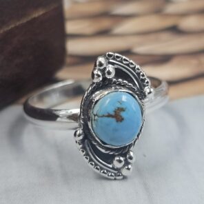 Golden Hills Turquoise Size US 8 925 Sterling Silver Ring (REXT106-102)