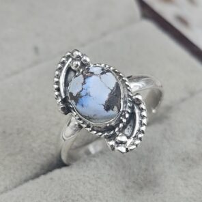 Golden Hills Turquoise Size US 6 925 Sterling Silver Ring (REXT106-86)