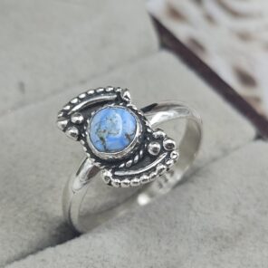 Golden Hills Turquoise Size US 7 925 Sterling Silver Ring (REXT106-95)