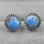 Golden Hills Turquoise 925 Sterling Silver Earrings (REXT145-102)