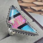 Mohave & Hot Pink Aurora Doublet Size US 9 925 Sterling Silver Ring (REXT149-60)