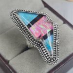 Mohave & Hot Pink Aurora Doublet Size US 7 925 Sterling Silver Ring (REXT149-53)