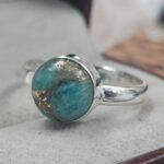 Copper Amazonite 925 Sterling Silver Ring (REXT149-66)