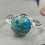 Chrysocolla 925 Sterling Silver Ring (REXT149-68)