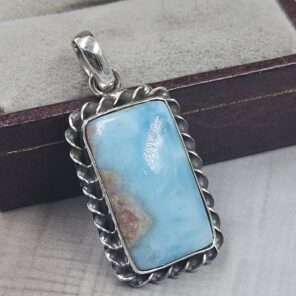 Larimar 925 Sterling Silver Pendant (REXT157-4)