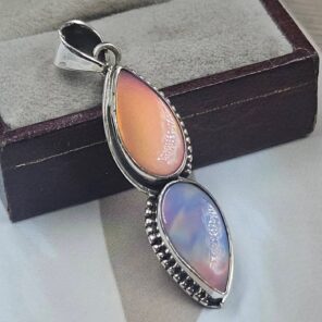 Aurora Opal 2" 925 Sterling Silver Pendant (REXT157-19)