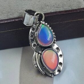 Aurora Opal 1.5" 925 Sterling Silver Pendant (REXT157-20)