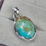 Kingman Turquoise 925 Sterling Silver Pendant (REXT158-17)