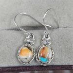 Spiny Oyster Turquoise 925 Sterling Silver Earring (REXT158-6)