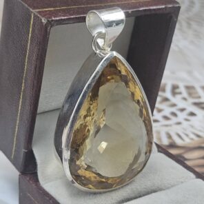 Citrine 925 Sterling Silver XL Pendant (REXT160-17)