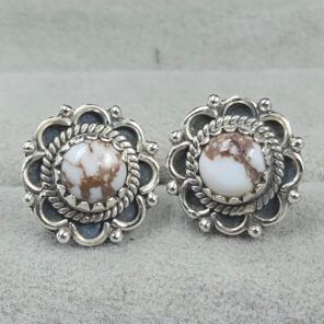 Wild Horse Jasper 925 Sterling Silver Stud Earring (REXT160-16)