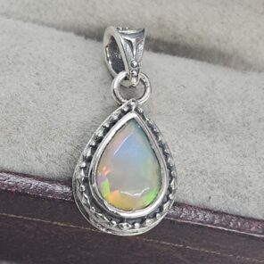 Ethiopian Opal 925 Sterling Silver Cut Pendant (REXT159-29)