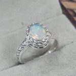 Ethiopian Opal 925 Sterling Silver Cut Ring (REXT159-21)