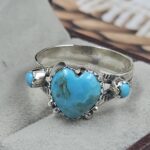 Kingman Turquoise 925 Sterling Silver Ring (REXT106-131)