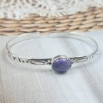 Charoite 925 Sterling Silver Bangle (REXT105-153)