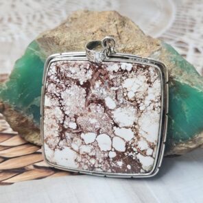 Wild Horse Jasper 2.25"925 Sterling Silver XL Pendant (REXT39-313)