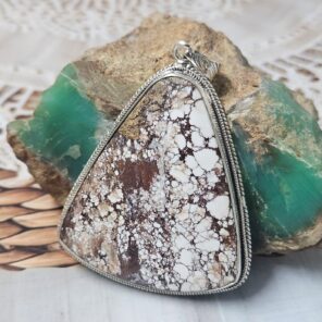 Wild Horse Jasper 2.75"925 Sterling Silver XL Pendant (REXT39-320)