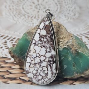 Wild Horse Jasper 3.25"925 Sterling Silver XL Pendant (REXT39-321)