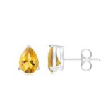 Citrine 925 Sterling Silver Stud Earring (RS33-88)