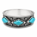 Kingman Turquoise 925 Sterling Silver Ring (REXT150-52)