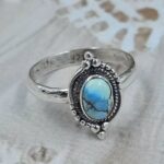 Golden Hills Turquoise Size US 7 925 Sterling Silver Ring(REXT110-106)