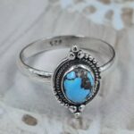 Golden Hills Turquoise Size US 8 925 Sterling Silver Ring(REXT110-115)