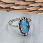 Golden Hills Turquoise Size US 8 925 Sterling Silver Ring (REXT108-53)