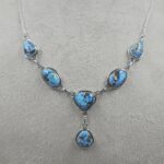Golden Hills Turquoise 925 Sterling Silver Necklace (REXT113-16)