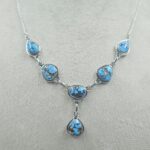 Golden Hills Turquoise 925 Sterling Silver Necklace (REXT113-13)