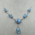 Golden Hills Turquoise 925 Sterling Silver Necklace (REXT113-12)