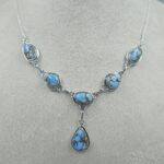 Golden Hills Turquoise 925 Sterling Silver Necklace (REXT113-18)