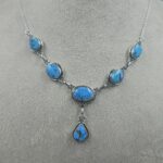Golden Hills Turquoise 925 Sterling Silver Necklace (REXT113-19)