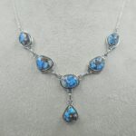 Golden Hills Turquoise 925 Sterling Silver Necklace (REXT113-11)